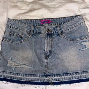 Edikted Denim Mini Skirt